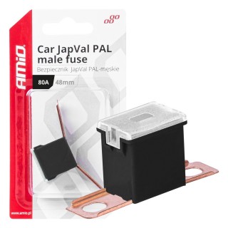 Car and Motorcycle Products, Audio, Navigation, CB Radio // Car Electronics Components : Installation Cables : Fuses : Connectors // Bezpiecznik samochodowy japval pal męski 48mm 80a amio-03423