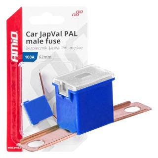 Car and Motorcycle Products, Audio, Navigation, CB Radio // Car Electronics Components : Installation Cables : Fuses : Connectors // Bezpiecznik samochodowy japval pal męski 62mm 100a amio-03433