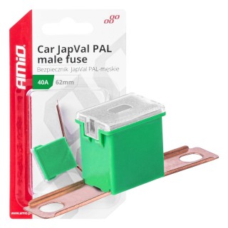 Car and Motorcycle Products, Audio, Navigation, CB Radio // Car Electronics Components : Installation Cables : Fuses : Connectors // Bezpiecznik samochodowy japval pal męski 62mm 40a amio-03428