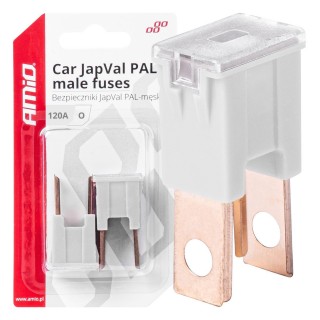 Car and Motorcycle Products, Audio, Navigation, CB Radio // Car Electronics Components : Installation Cables : Fuses : Connectors // Bezpieczniki samochodowe japval pal męskie 2 szt. 120a amio-03404