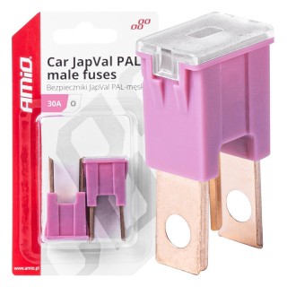 Car and Motorcycle Products, Audio, Navigation, CB Radio // Car Electronics Components : Installation Cables : Fuses : Connectors // Bezpieczniki samochodowe japval pal męskie 2 szt. 30a amio-03397