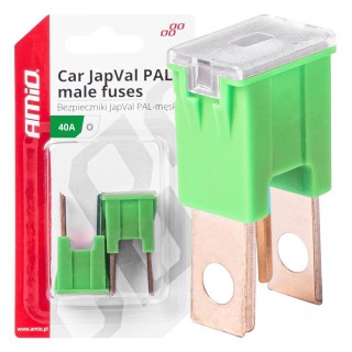 Car and Motorcycle Products, Audio, Navigation, CB Radio // Car Electronics Components : Installation Cables : Fuses : Connectors // Bezpieczniki samochodowe japval pal męskie 2 szt. 40a amio-03398