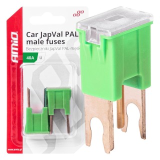 Car and Motorcycle Products, Audio, Navigation, CB Radio // Car Electronics Components : Installation Cables : Fuses : Connectors // Bezpieczniki samochodowe japval pal męskie 2 szt. 40a amio-03407