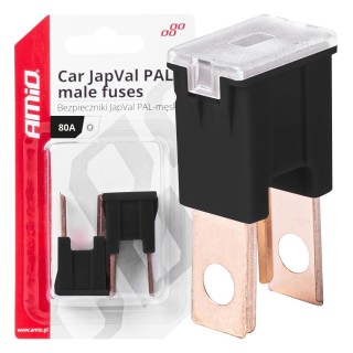 Car and Motorcycle Products, Audio, Navigation, CB Radio // Car Electronics Components : Installation Cables : Fuses : Connectors // Bezpieczniki samochodowe japval pal męskie 2 szt. 80a amio-03402