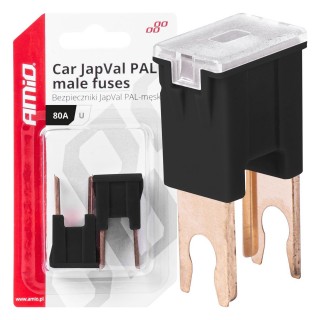 Car and Motorcycle Products, Audio, Navigation, CB Radio // Car Electronics Components : Installation Cables : Fuses : Connectors // Bezpieczniki samochodowe japval pal męskie 2 szt. 80a amio-03410