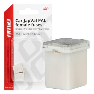 Car and Motorcycle Products, Audio, Navigation, CB Radio // Car Electronics Components : Installation Cables : Fuses : Connectors // Bezpieczniki samochodowe japval pal żeńskie 2 szt. 25a amio-03452