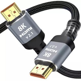 Koaksiālo kabeļi 75 Ohm, 50 Ohm un Televīzijas aksesuāri // HDMI, DVI, Audio savienotājkabeļi un aksesuāri // Kabel HDMI 2.1 2m Izoxis 19909