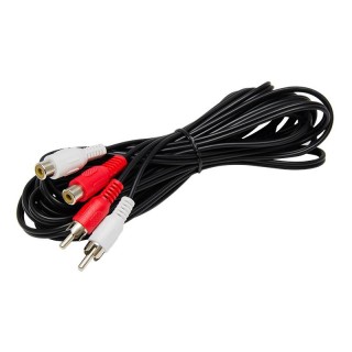 Koaksialinių kabelių sistemos // HDMI, DVI, AUDIO jungiamieji laidai ir priedai // 1621# Przedłużacz rca: 2xwtyk/2xgniazdo 5,0m