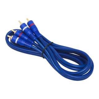 Koaksialinių kabelių sistemos // HDMI, DVI, AUDIO jungiamieji laidai ir priedai // 4305#                Przyłącze 2xrca 6mm  1,5m niebieskie złączone