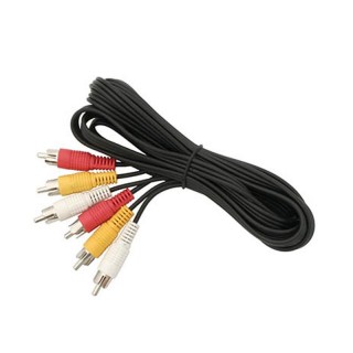 Koaksialinių kabelių sistemos // HDMI, DVI, AUDIO jungiamieji laidai ir priedai // 4314#                Przyłącze 3xrca 1,2m-  1,5m