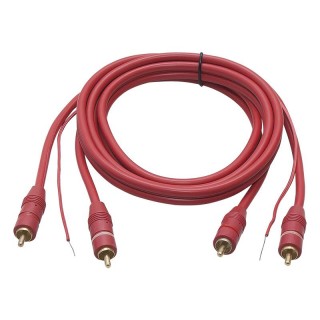 Koaksialinių kabelių sistemos // HDMI, DVI, AUDIO jungiamieji laidai ir priedai // 4419# Przyłącze 2xrca 6mm  1,5m czerwone