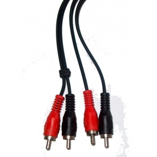 Koaksialinių kabelių sistemos // HDMI, DVI, AUDIO jungiamieji laidai ir priedai // KPO2610-10 Kabel 2 x rca -2 x rca 10m  standard