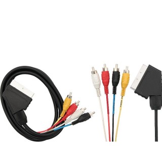 Koaksialinių kabelių sistemos // HDMI, DVI, AUDIO jungiamieji laidai ir priedai // 9923# Przyłącze euro-4 rca 1.5m hq