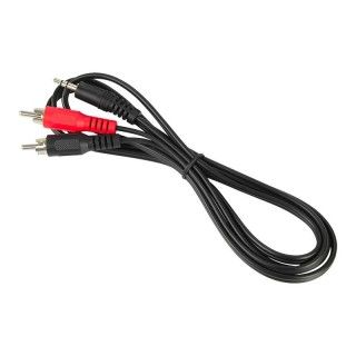 Koaksialinių kabelių sistemos // HDMI, DVI, AUDIO jungiamieji laidai ir priedai // 3795# Przyłącze wtyk 3,5st-2xwtyk rca  1,5m zawieszka