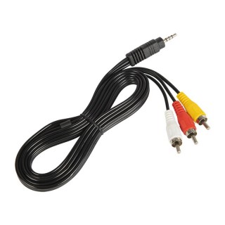 Koaksialinių kabelių sistemos // HDMI, DVI, AUDIO jungiamieji laidai ir priedai // 4877# Przyłącze wtyk 3,5 4p-3xrca 1.5m