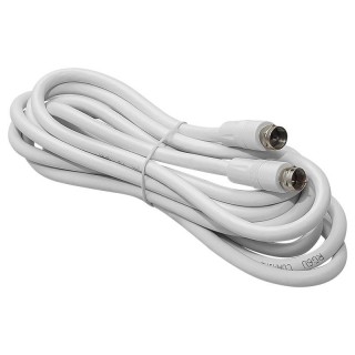 Cables // Coaxial Cables // 4332# Przyłącze wtyk f-wtyk f  3m białe