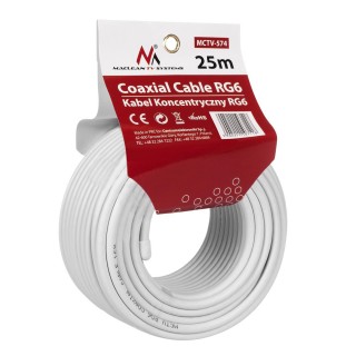 Cables // Coaxial Cables // Kabel przewód koncentryczny antenowy/satelitarny Maclean, 1.0CCS RG6, 25M, MCTV-574