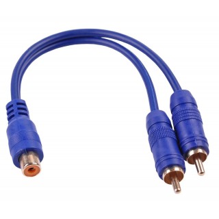 Car and Motorcycle Products, Audio, Navigation, CB Radio // Car Electronics Components : Installation Cables : Fuses : Connectors // KPO2616 Kabel 1 x rca gniazdo - 2 wtyki rca 0.2m