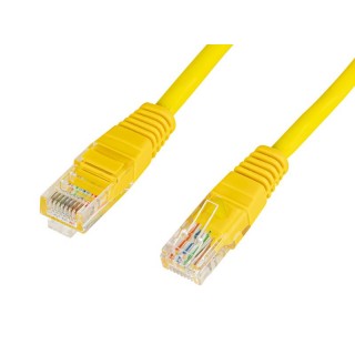 LAN datortīkli // Savienotājvadi (patch cords) Datortīkliem | LAN komutācijas kabeļi // 2758# Przyłącze patchcord utp  1,0m żółty