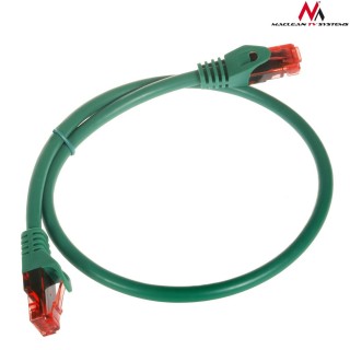 LAN tinklai // Komutaciniai - jungiamieji laidai // MCTV-300 G 47261 Przewód kabel patchcord UTP cat6 wtyk-wtyk 0,5m zielony