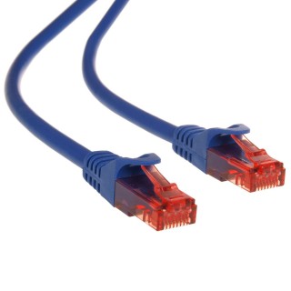 LAN tinklai // Komutaciniai - jungiamieji laidai // MCTV-300 N 47255 Przewód kabel patchcord UTP cat6 wtyk-wtyk 0,5m niebieski