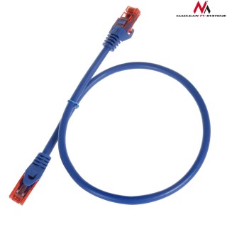 LAN tinklai // Komutaciniai - jungiamieji laidai // MCTV-300 N 47255 Przewód kabel patchcord UTP cat6 wtyk-wtyk 0,5m niebieski