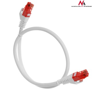 LAN Data Network // Network patch cords // MCTV-300 W 47258 Przewód kabel patchcord UTP cat6 wtyk-wtyk 0,5m biały