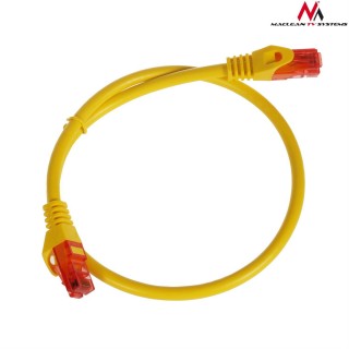 LAN tinklai // Komutaciniai - jungiamieji laidai // MCTV-300 Y 47260 Przewód kabel patchcord UTP cat6 wtyk-wtyk 0,5m żółty