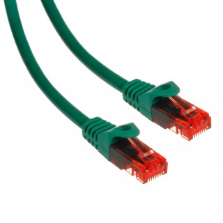 LAN tinklai // Komutaciniai - jungiamieji laidai // MCTV-301 G 47268 Przewód kabel patchcord UTP cat6 wtyk-wtyk 1m zielony