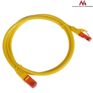LAN tinklai // Komutaciniai - jungiamieji laidai // MCTV-301 Y 47267 Przewód kabel patchcord UTP cat6 wtyk-wtyk 1m żółty