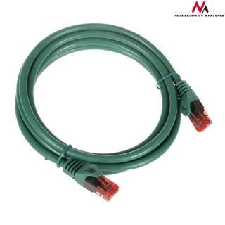 LAN tinklai // Komutaciniai - jungiamieji laidai // MCTV-302 G 47275 Przewód kabel patchcord UTP cat6 wtyk-wtyk 2m zielony