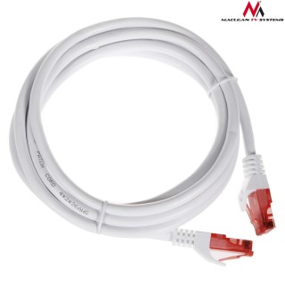 LAN tinklai // Komutaciniai - jungiamieji laidai // MCTV-302 W 47272 Przewód kabel patchcord UTP cat6 wtyk-wtyk 2m biały