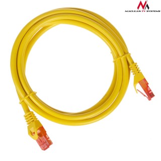 LAN tinklai // Komutaciniai - jungiamieji laidai // MCTV-302 Y 47274 Przewód kabel patchcord UTP cat6 wtyk-wtyk 2m żółty