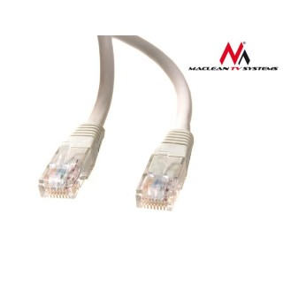 LAN tinklai // Komutaciniai - jungiamieji laidai // MCTV-657 Przewód, kabel patchcord UTP cat6 wtyk-wtyk 1 m szary Maclean