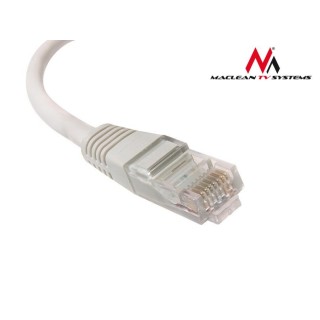 LAN datortīkli // Savienotājvadi (patch cords) Datortīkliem | LAN komutācijas kabeļi // MCTV-656 Przewód, kabel patchcord UTP cat6 wtyk-wtyk 15 m szary Maclean 