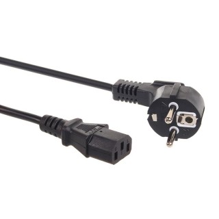 Kompiuterių komponentai ir priedai // PC/USB/LAN kabeliai // Kabel zasilający Maclean, 3 pin, IEC C13, wtyk EU, 1.5m, MCTV-691