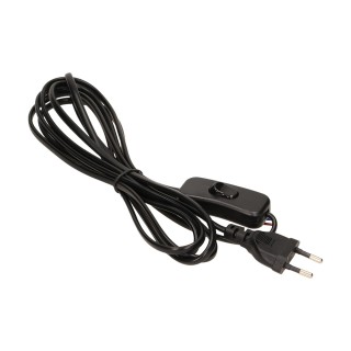 Patareisid, akusid ja laadijaid // Power Supply Adapter, Power Banks, USB cables // Przewód zasilający z wyłącznikiem on/off i płaską wtyczką, przewód 3m, czarny