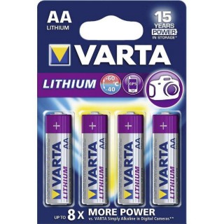 Akumuliatoriai ir baterijos // AA, AAA ir kiti dydžiai // 4 x bateria litowa Varta Lithium L91 R6 AA