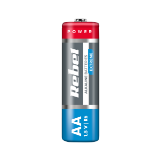 Baterijas, akumulatori, barošanas bloki un adapteri // Baterijas un lādētāji uz pasūtījumu // Baterie alkaliczne REBEL EXTREME LR06 4szt./bl.