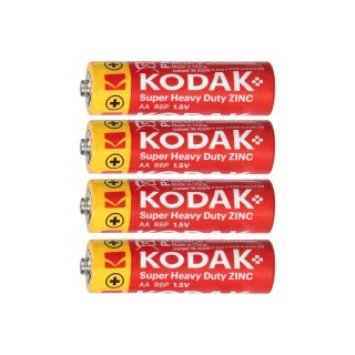 Baterijas, akumulatori, barošanas bloki un adapteri // Baterijas un lādētāji uz pasūtījumu // Baterie Kodak ZINC Super Heavy Duty AA LR6, 4 szt. folia