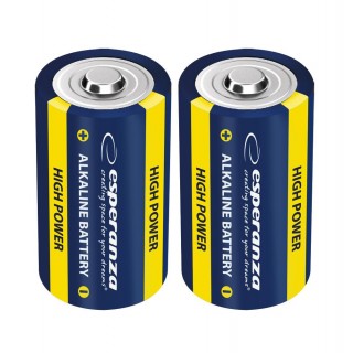 Baterijas, akumulatori, barošanas bloki un adapteri // Baterijas un lādētāji uz pasūtījumu // EZB106 Esperanza baterie alkaliczne lr20 d 2szt blister