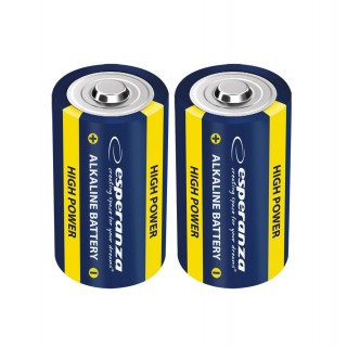 Baterijas, akumulatori, barošanas bloki un adapteri // Baterijas un lādētāji uz pasūtījumu // EZB107 Esperanza baterie alkaliczne lr14 c 2szt blister
