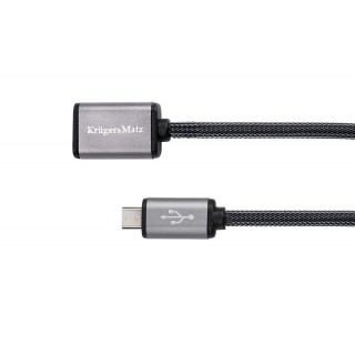 Arvuti komponendid ja tarvikud // PC/USB/LAN kaablid // KM0333 Kabel USB-micro USB gniazdo-wtyk 0.2m OTG Kruger&Matz