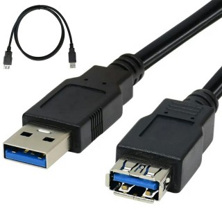 Datortehnikas komponentes un aksesuāri // Datora/USB/LAN kabeļi // KP7 Kabel przedłużacz usb 3.0  1,8m