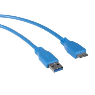 Kompiuterių komponentai ir priedai // PC/USB/LAN kabeliai // MCTV-586 46436 Przewód kabel USB 3.0 AM-microBM wtyk-wtyk 0,5m