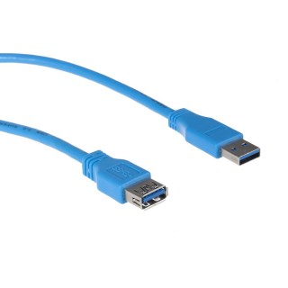 Tietokoneen osia ja lisävarusteita // PC/USB/LAN-kaapelit // Przewód kabel USB 3.0 Maclean, AM-AF, wtyk-gniazdo, 3m, MCTV-585