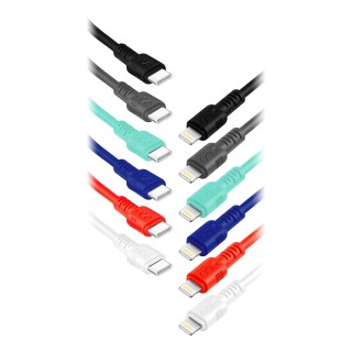 Planšetdatori un aksesuāri // USB Kabeļi // EXC Mobile kabel USB-C - Lightning WHIPPY, 2M, 3A, szybkie ładowanie, kolor mix