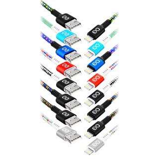 Planšetdatori un aksesuāri // USB Kabeļi // EXC Mobile kabel USB - Lightning DIAMOND, 1.5M, 2.4A, szybkie ładowanie, kolor mix