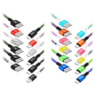 Planšetdatori un aksesuāri // USB Kabeļi // EXC Mobile kabel USB - micro USB DIAMOND, 1.5M, 3A, szybkie ładowanie, kolor mix