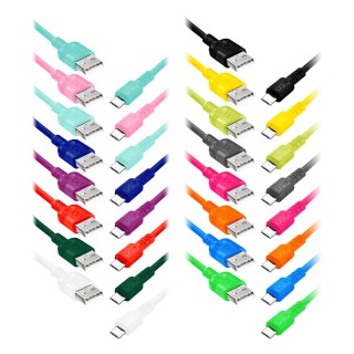 Tabletit ja tarvikkeet // USB-kaapelit // EXC Mobile kabel USB - micro USB WHIPPY, 2M, 3A, szybkie ładowanie, kolor mix